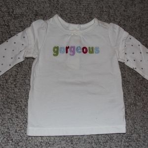 Carter's White T-shirt with long Sleeves